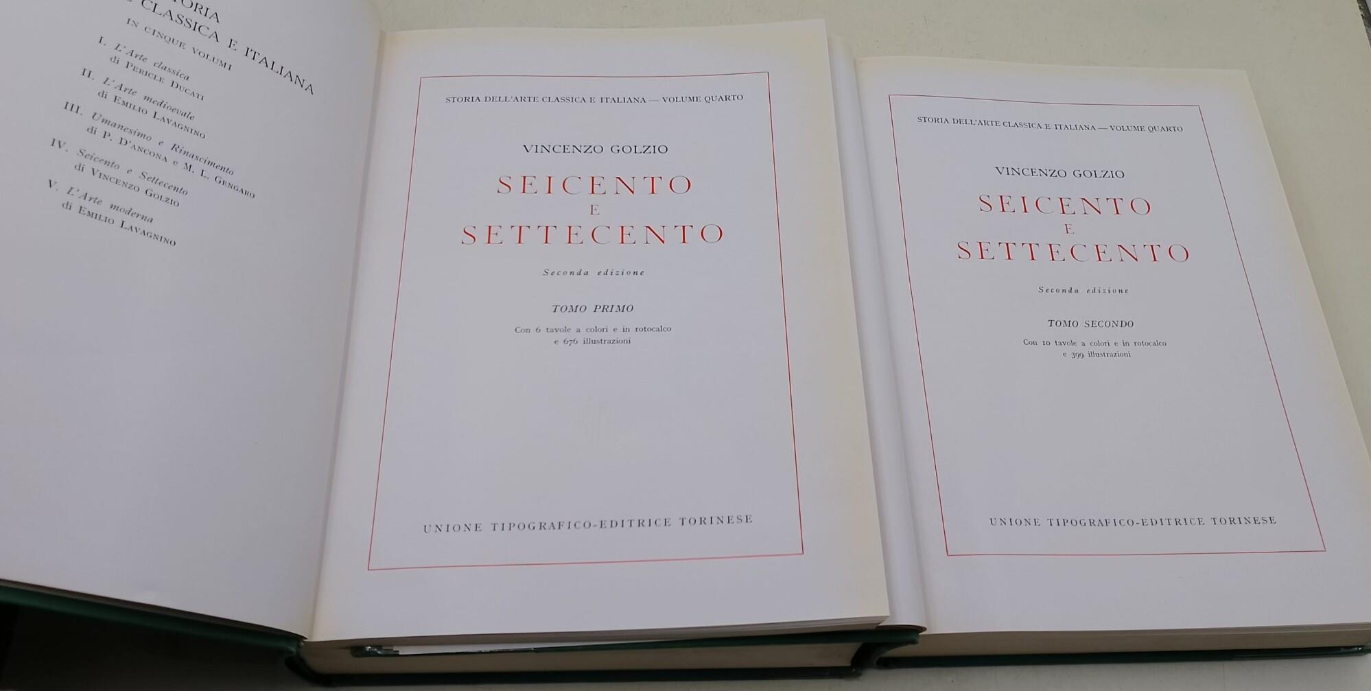 Storia dell'Arte Classica italiana- volume quarto- Seicento e settecento- 2 tomi