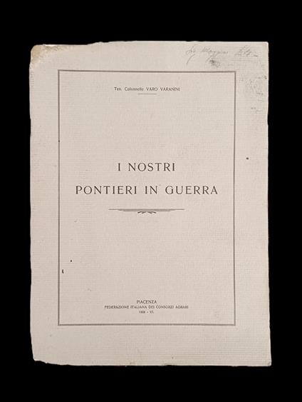 I Nostri Pontieri In Guerra - Varo Varanini - copertina