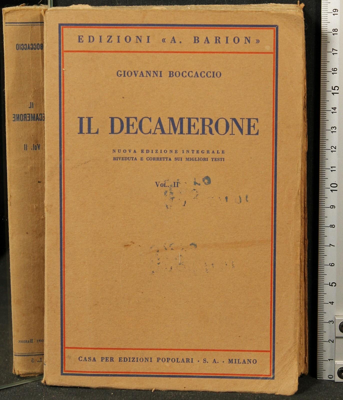 Il Decamerone. Vol 1, 2