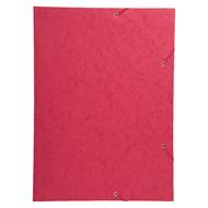 Cartella 3 lembi con elastici in cartoncino lustré 600 g/mq - A3 (32x44cm) rosso