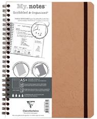 Age Bag My.notes A5+ 120 p/60 fogli con margine staccabile 90 g/m², coperta. colore tabacco, dot grid