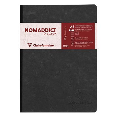 Age Bag. Quaderno brossurato A5 a righe Nero
