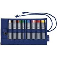 Rotolo in tessuto con 27 matite colorate acquerellabili Goldfaber Aqua, 1 temperamatite, 1 pennello