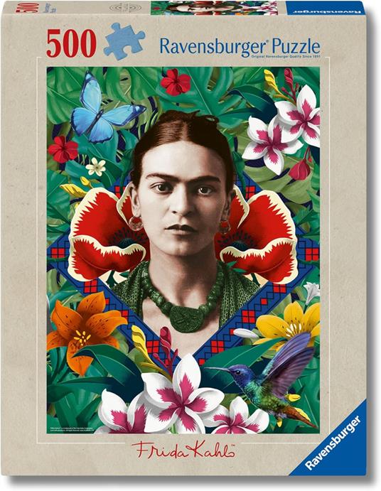 Puzzle Ravensburger Frida Kahlo: Blooming Fantasy 500 pezzi