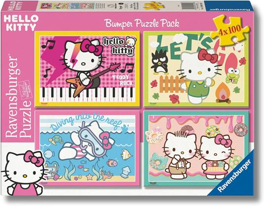 Puzzle Ravensburger Hello Kitty 4 x 100 pezzi