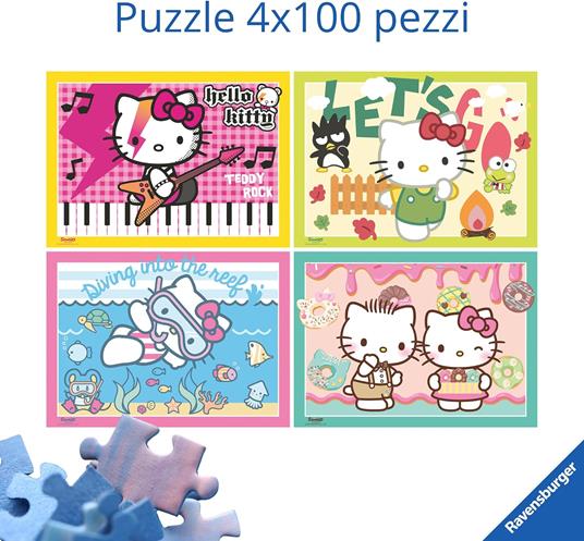 Puzzle Ravensburger Hello Kitty 4 x 100 pezzi - 2