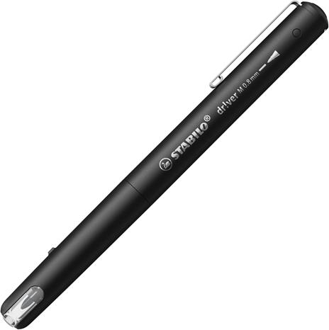 Fineliner Premium - STABILO dr!ver - Tratto Medio (0,8 mm) - Astuccio da 4 - Verde, Rosso, Blu, Nero - 2