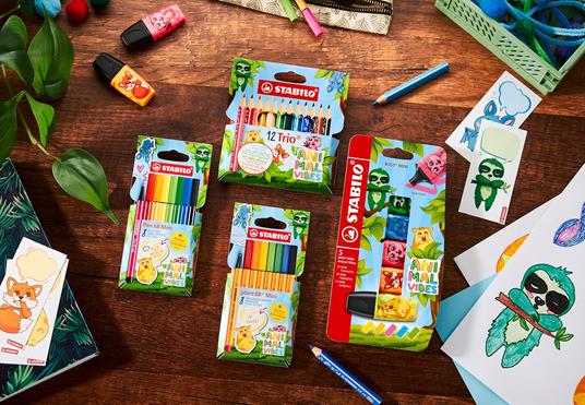 STABILO BOSS MINI - Animal Vibes - Evidenziatore - Astuccio da 5 - Colori assortiti - 5