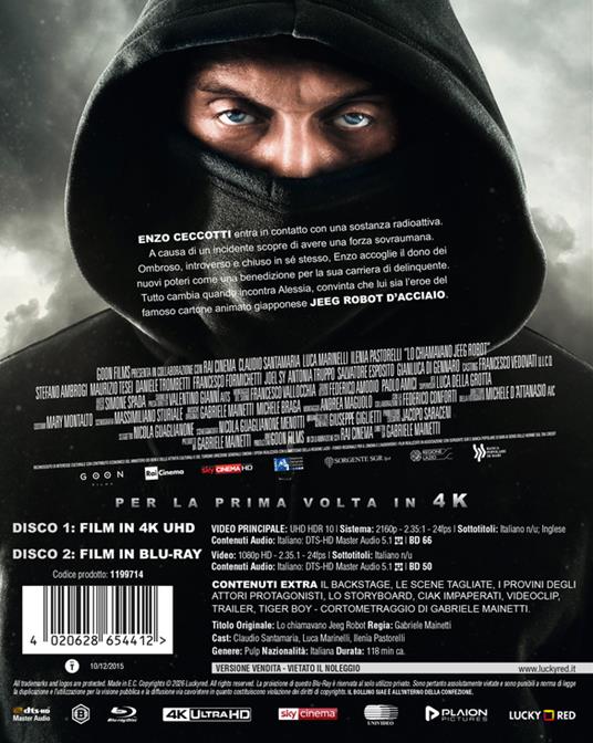 Lo chiamavano Jeeg Robot (4K Ultra HD + Blu-ray) di Gabriele Mainetti - Blu-ray + Blu-ray Ultra HD 4K - 2