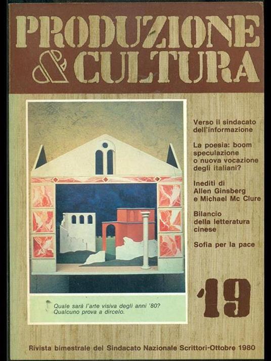 Produzione & cultura n. 19 - copertina
