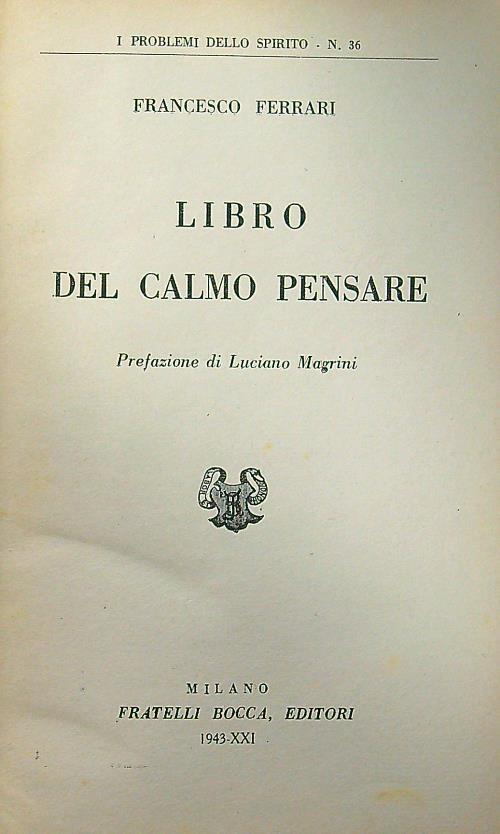 Libro del calmo pensare