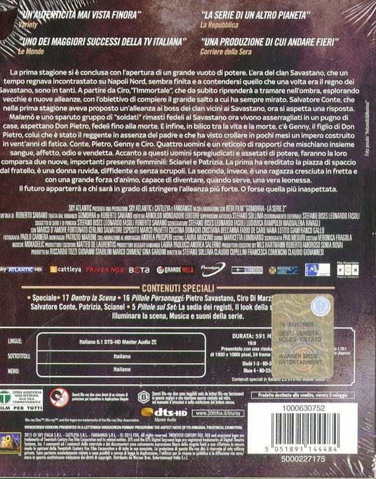 Gomorra. La serie. Stagione 2 (4 Blu-ray) di Stefano Sollima,Francesca Comencini,Claudio Cupellini - Blu-ray - 2