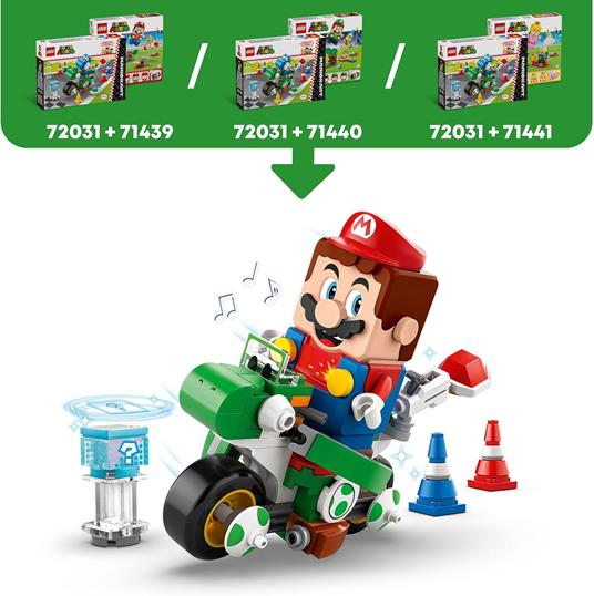 LEGO Super Mario 72031 Mario Kart : Moto Yoshi, Giocattolo Interattivo, Giochi per Bambini 7+, Regalo Nintendo da Collezione - 3