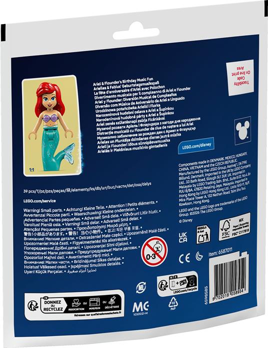 LEGO Recruitment Bags (30720). Disney Princess Divertimento musicale per il compleanno di Ariel e Flounder - 7