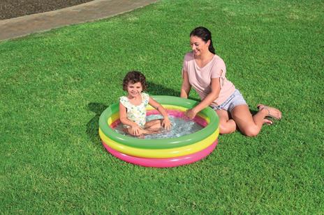 Bestway Piscina summer 3 anelli con fondo gonfiabile 102x25 cm - 3