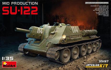 Su-122 Mid Production Tank Plastic Kit 1:35 Model Min35197