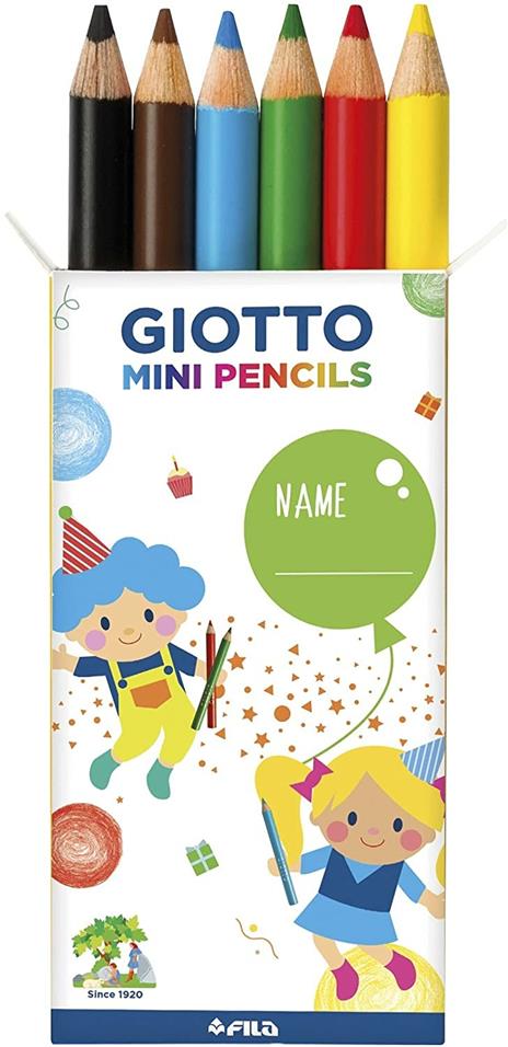 Party Set Mini Pencils 10 scatoline regalo con 6 mini pastelli - 3