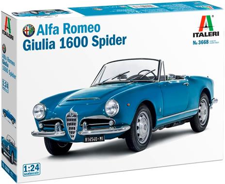 Alfa Romeo Giulia 1600 Spider motore dettagliato e ruote in gomma