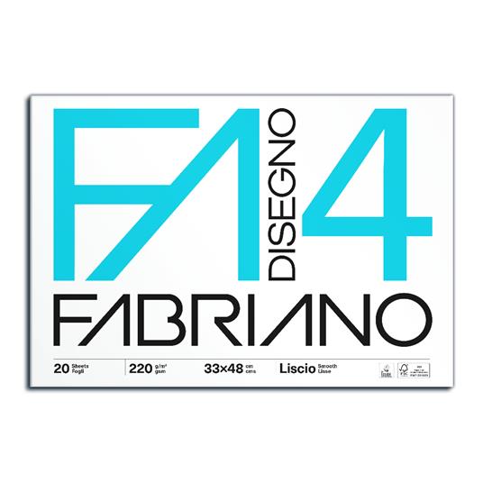 Blocco disegno Fabriano FA4 liscio 4 angoli 33x48