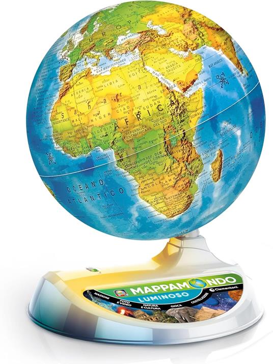 Clementoni Sapientino Più - Mappamondo Luminoso, Gioco Educativo per Bambini dai 7 Anni in su, Globo Educativo 22cm - 6