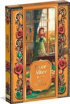 Puzzle 500 Pezzi per Adulti e Ragazzi, Ever After Collection Tema Disney Princess Belle, Illustrazione Artistica da Collezione, Box Elegante, 49x36 cm,Clementoni,Eta 3+