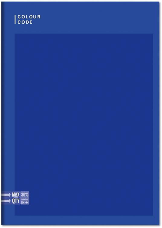 Quaderno A4 Maxi 96/100 Colour Colour Code Colorful. Quadretti grandi 5 mm - 20,5 x 29,5 cm - 3