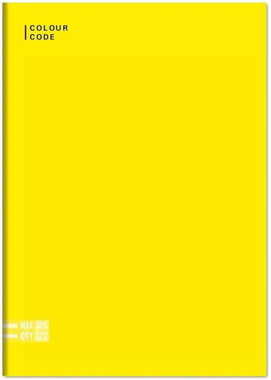 Quaderno A4 Maxi 96/100 Colour Colour Code Colorful. Quadretti grandi 5 mm - 20,5 x 29,5 cm - 6