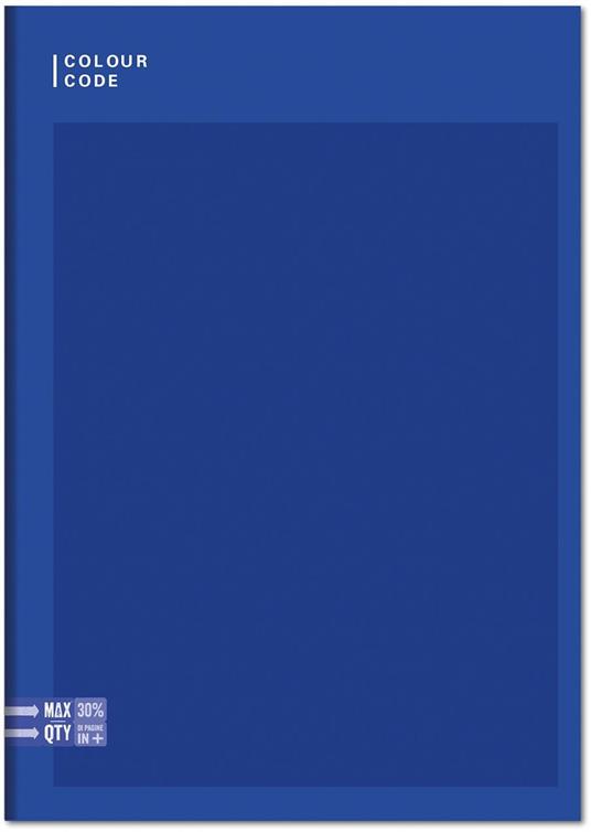 Quaderno A4 Maxi 96/100 Colour Colour Code Colorful. 1 Rigo con Margine - 20,5 x 29,5 cm - 3