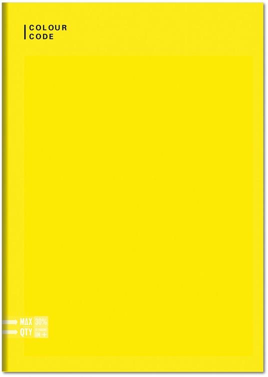 Quaderno A4 Maxi 96/100 Colour Colour Code Colorful. 1 Rigo con Margine - 20,5 x 29,5 cm - 6