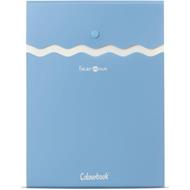 Colourbook Wave Folder - Busta Portadocumenti con Bottone e Soffietto, Formato A4, Plastica Resistente