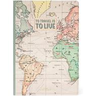 Legami - Quaderno a Righe, Medium, Foglio A5, 14,2x21 cm, Tema Travel, Carta Certificata FSC