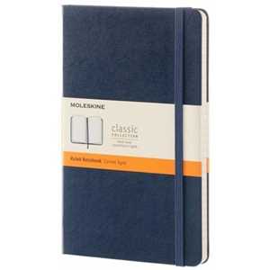 Cartoleria Taccuino Moleskine large a righe copertina rigida blu. Sapphire Blue Moleskine