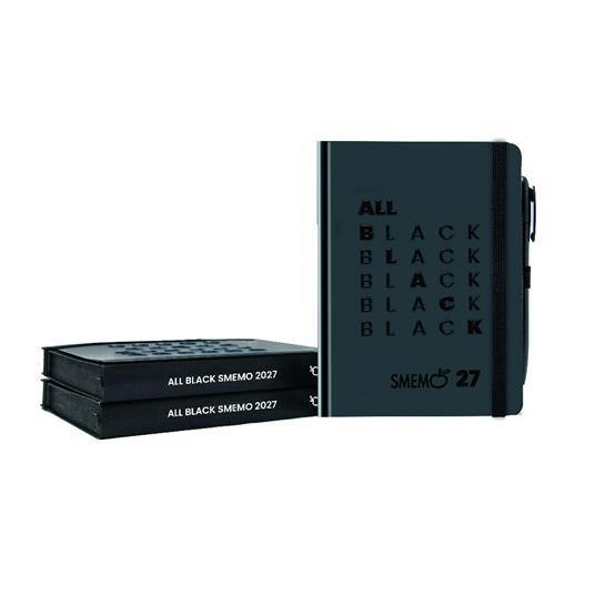 Diario 2026/2027 giornaliero Smemoranda 12 mesi Smemo All Black, 12x16,5