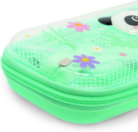 Legami - Astuccio Wonderwow, Tema Panda, 2 Scomparti e Portapenne interno, Scomparto interno con Tessuto a Rete - 6