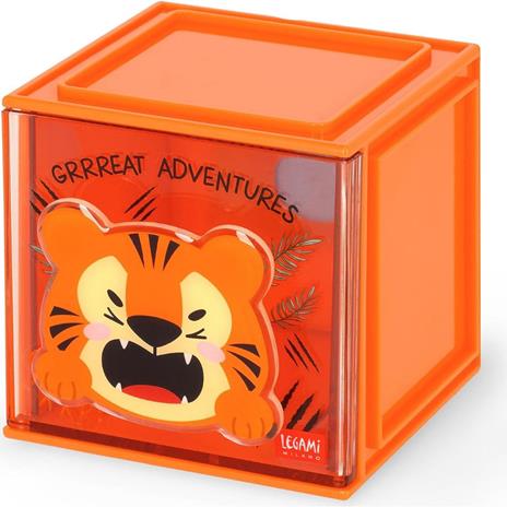 Box componibile organizzatore da scrivania per cancelleria Legami - tigre