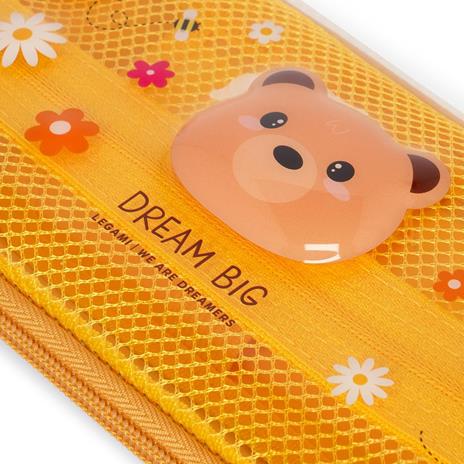 Legami - Astuccio Wonderwow, Tema Teddy Bear, 2 Scomparti e Portapenne interno, Scomparto interno con Tessuto a Rete - 4