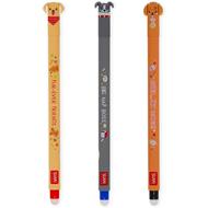 Legam Set di 3 Penne Gel Cancellabili Fur-ever Friends, Penne con Inchiostro Cancellabile Termosensibile, Nero, Blu, Rosso