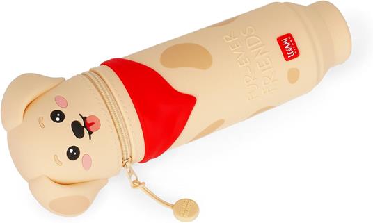 Legami - Kawaii Astuccio Scuola 2 in 1 in Morbido Silicone, Golden, Portapenne da Tavolo, Chiusura con Cerniera - 4