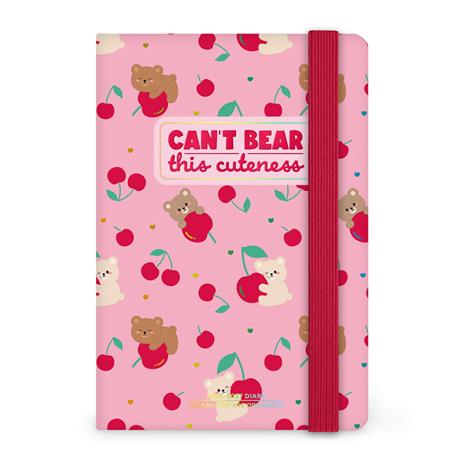Agenda 16 mesi 2027 settimanale fotografica Legami Small con notebook Teddy Bear Cherry Pink