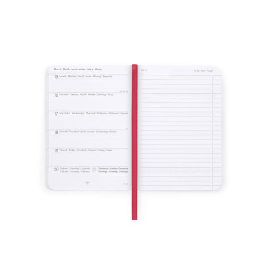 Agenda 16 mesi 2027 settimanale fotografica Legami Small con notebook Teddy Bear Cherry Pink - 3
