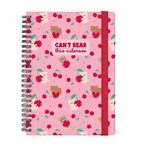 Agenda 16 mesi 2027 settimanale spiralata Legami Large Teddy Bear Cherry Pink