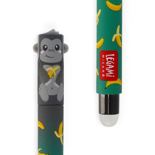 Penna gel cancellabile Legami Wild but Kind Gorilla, inchiostro nero - 3