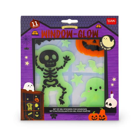 Gel stickers per finestre Legami Window-Glow Halloween