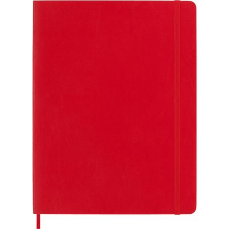 Taccuino Moleskine XL a righe copertina morbida rosso. Scarlet Red