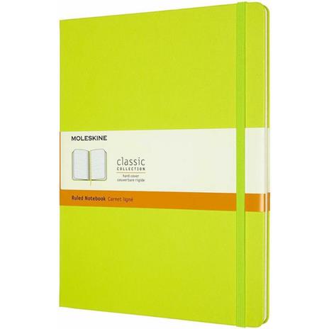 Taccuino Moleskine a righe X-Large copertina rigida Lemon. Verde