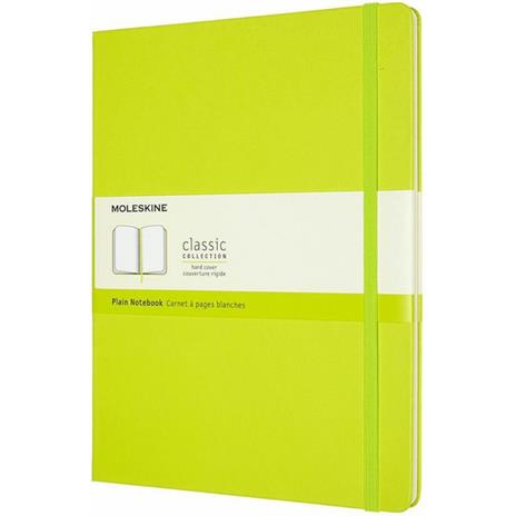 Taccuino Moleskine a pagine bianche X-Large copertina rigida Lemon. Verde
