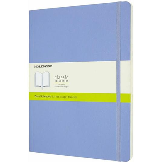 Taccuino Moleskine a pagine bianche X-Large copertina morbida Hydrangea. Blu