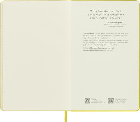Taccuino Moleskine, a righe, Large, copertina rigida - Seta giallo paglia - 5