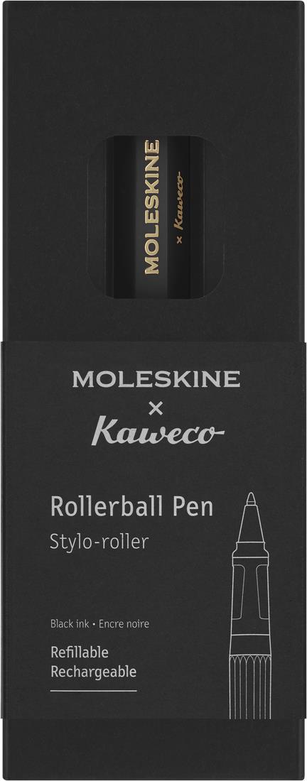 Moleskine x Kaweco, Penna Roller Ricaricabile in Plastica ABS Ricaricabile con 0,7 mm di Inchiostro Nero Incluso Colore Nero - 4