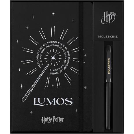 Set regalo Moleskine con penna roller Kaweco e taccuino large a righe con copertina rigida, Lumos